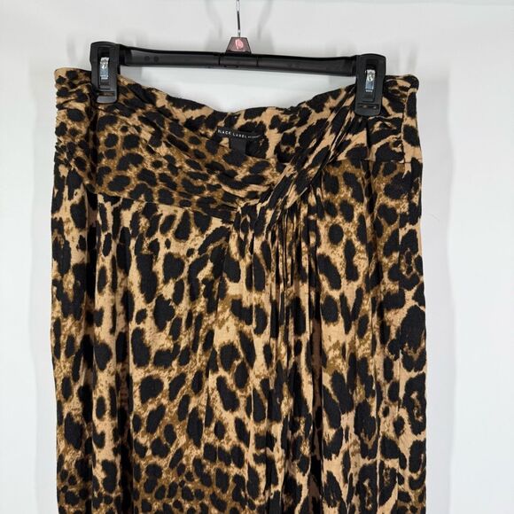 Black Label by Chico’s leopard long rayon lined skirt size 1   -- 8 Medium - Picture 3 of 9